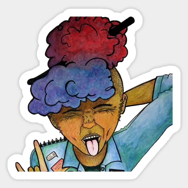 Alternative Black Girl 2 Sticker by sherlawkwardfox